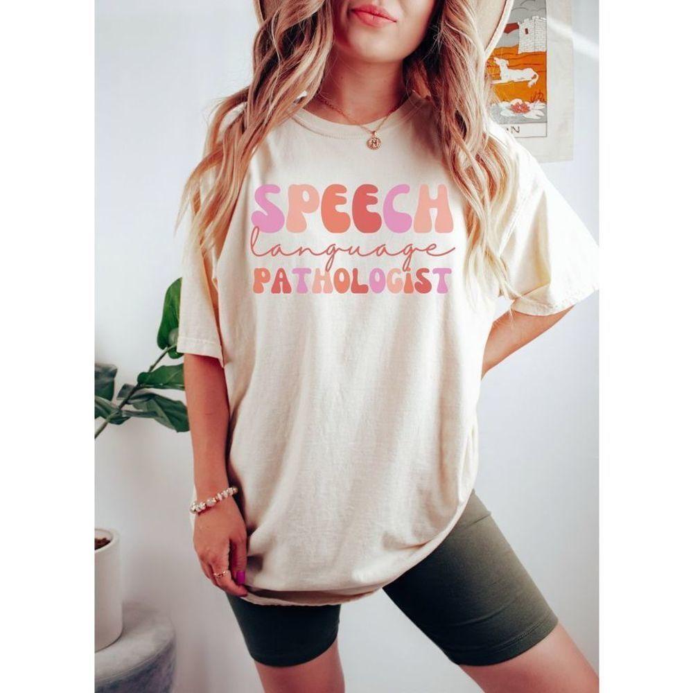 Speech Language Pathologist Sign Language Retro Graphic Unisex T-Shirt